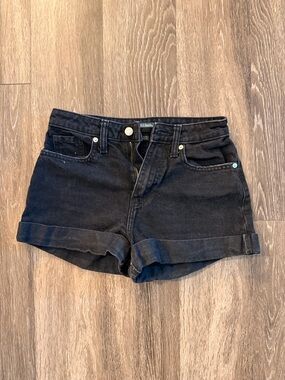wild fable Black Rolled Hem Denim Shorts
